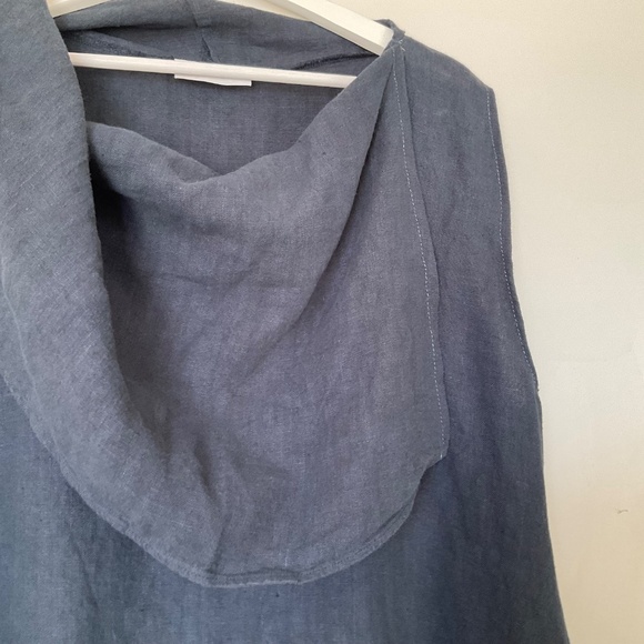 Bryn Walker heavy 100% basket weave linen Noa Top - Picture 12 of 14